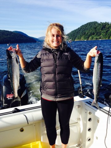 Hanna fished with Doug of Slivers Charters Salmon Sport Fishing and landed these two Sockeye in the Alberni Inlet. Sockeye Fishing opened on July 1st 2020 which came as a great surprise and opportunity for many anglers